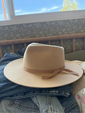 Lack Of Color Cream Wide-Brim Felt Hat